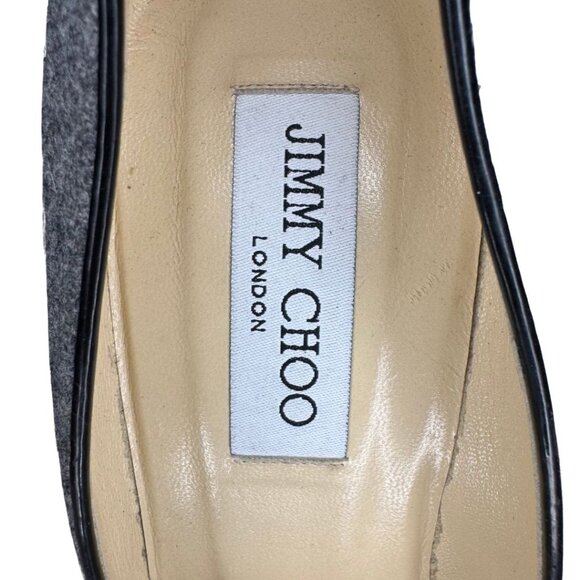 Authentic Jimmy Choo Grey Flannel Cosmic Stiletto Size 39 - Picture 9 of 9